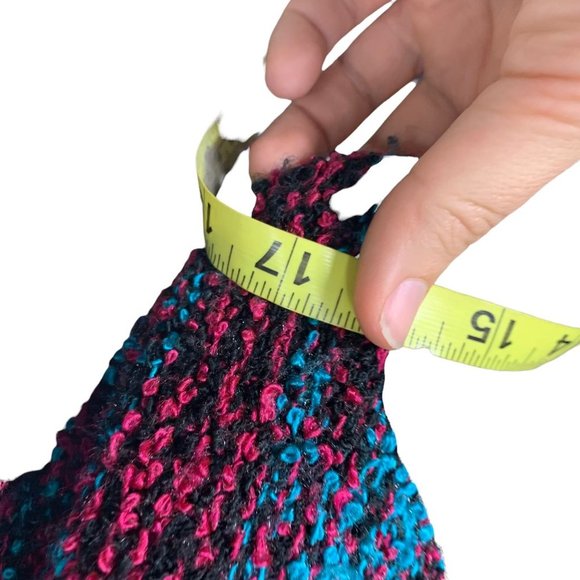 Vintage 90s Mister Noah Boucle Turtleneck Pull Over Sweater Medium - Picture 6 of 8